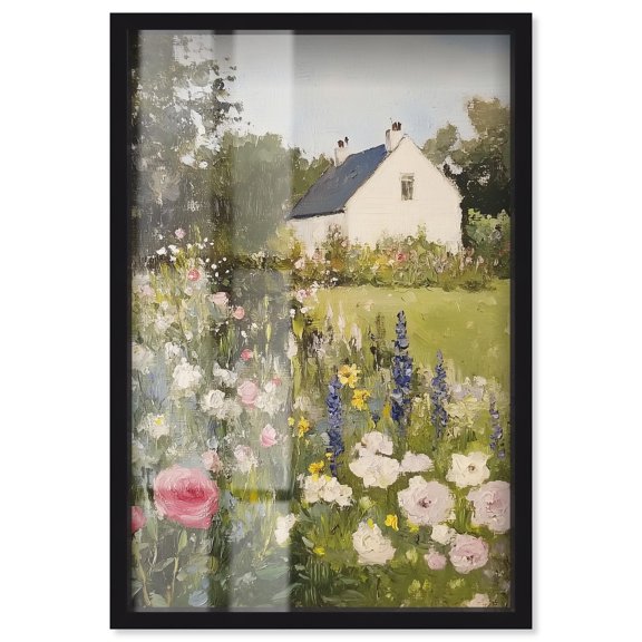 Floral Farmhouse II Shadowbox Print Nature Wall Decor by Art Remedy, Black Frame, 30 x 45