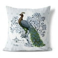 thumbnail image 1 of Floral Fauna Indoor Outdoor Premium Broadcloth Fabric Pillow in White 16x16, 1 of 6