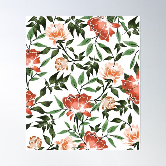 Floral Feels Poster Wall Art, Modern Wall Decor For Living Room Bedroom, 16x24 UNFRAMED