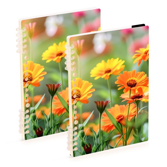 Floral Field Notebook Detachable Coil Notebook Diary Plan Book A5 Size 60 Pages 1 Pack