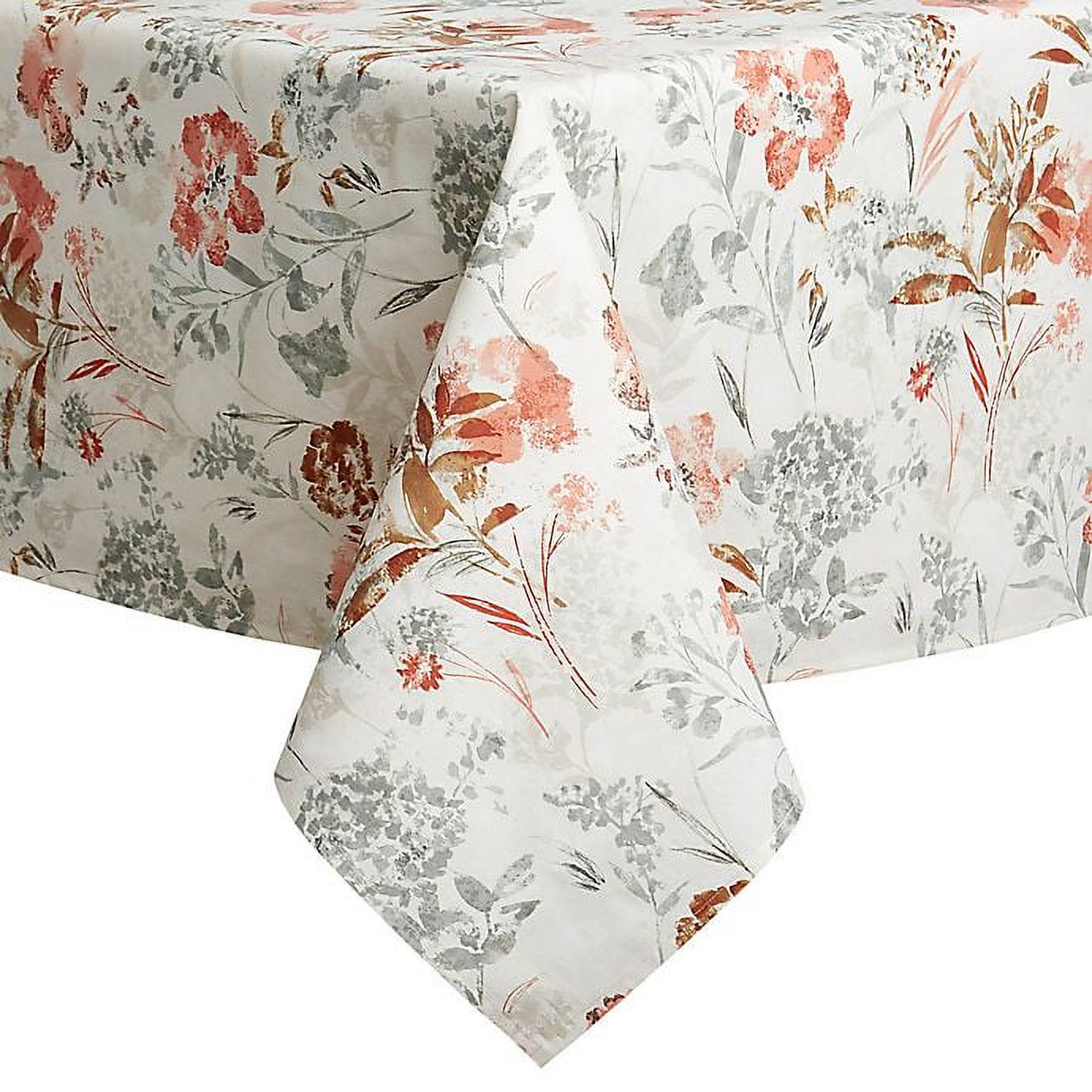 Floral Fields Laminated 60Inch x 104Inch Tablecloth in Natural