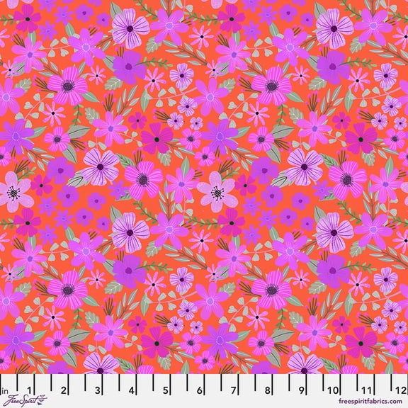Floral Fiesta - Blossom Bonanza - Strawberry (1yard)