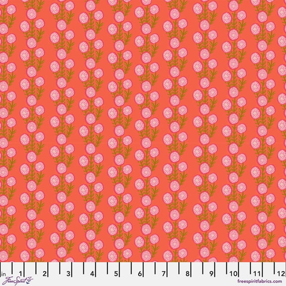 Floral Fiesta - La Flor - Coral (1yard)