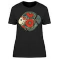 thumbnail image 1 of Floral Fish Art T-Shirt Women -Image by Shutterstock, Female Medium, 1 of 2
