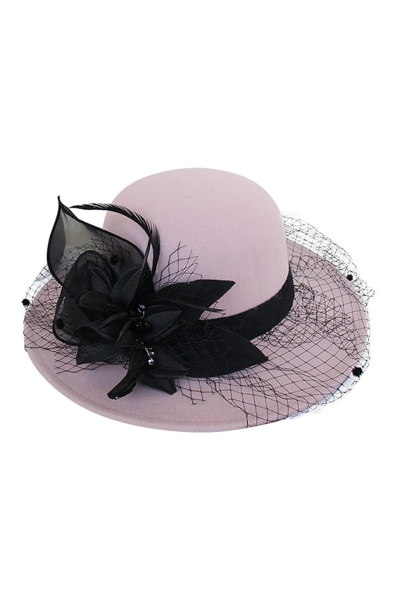 Floral Fisherman Basin Hat, Autumn Winter Casual Small Bowler Hat, Women Round Top Leisure Headwear, Soft Warm Stylish Headcap for Outing Shopping Leisure Cold Resistant Fashion Hat,Light Pink