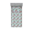thumbnail image 1 of Floral Fitted Sheet & Pillow Sham Set, Wild Meadow Flowers of the Jungle Watercolor Repeated Style Print, Decorative Printed 2 Piece Bedding Decor, Twin, Soft Blue Green and Pink, by Ambesonne, 1 of 1