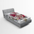 thumbnail image 1 of Floral Fitted Sheet, Romantic Rose Petals Bouquet Bridal Wedding Themed Nostalgic Blooms in Mixed Colors, Soft Decorative Fabric Bedding, Twin XL Size, Multicolor, by Ambesonne, 1 of 2