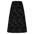 thumbnail image 1 of Floral Flare Maxi Skirts Womens Plus Size High Waist Elegant Dressy Casual Aline Long Skirts Black, L, 1 of 5