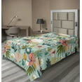 thumbnail image 1 of Ambesonne Floral Flat Sheet, Colorful Doodle Bouquets, Twin Size, Pale Seafoam Multicolor, 1 of 1
