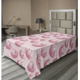 thumbnail image 1 of Floral Flat Sheet, Pastel Anemone Blossom Petals Beauty Bouquets Blushing Botanical Fragrance, Soft Comfortable Top Sheet Decorative Bedding 1 Piece, 6 Sizes, Pale Pink and Rose, by Ambesonne, 1 of 1