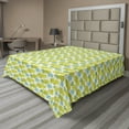 thumbnail image 1 of Ambesonne Floral Flat Sheet, Monstera Leaves Nature Tones, California King, Yellow Green Seafoam, 1 of 1