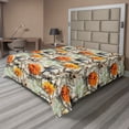 thumbnail image 1 of Floral Flat Sheet, Retro Garden Blossoming Flower Petals Asters and Cosmoses Romantic, Soft Comfortable Top Sheet Decorative Bedding 1 Piece, Queen Size, Marigold Ivory and Eggshell, by Ambesonne, 1 of 1