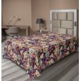 thumbnail image 1 of Ambesonne Floral Flat Bedding Sheet Soft Top Sheet, Art of Spring Flowers Garden, Twin, Dark Purple Amber, 1 of 1