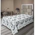 thumbnail image 1 of Floral Flat Sheet, Tropical Plantation Exotic Leaves Drawn by Hand, Soft Comfortable Top Sheet Decorative Bedding 1 Piece, 6 Sizes, Multicolor, by Ambesonne, 1 of 1