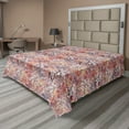 thumbnail image 1 of Ambesonne Floral Flat Bedding Sheet Soft Top Sheet, Vintage Wild Aster Flowers, Full, Salmon Taupe Grey Violet, 1 of 1