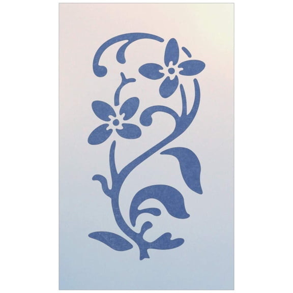Floral Flourish Stencil - Flower Floral Arrangements Bouquet Border Colonial Romantic DIY Vase Pitcher Decor Painting Gifts Crafts Laser Cut Mylar Reusable Templates - The Artful Stencil