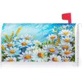 thumbnail image 1 of Floral Flower Daisy Decoration Mailbox Cover with Magnetic Strip Spring Summer Mailbox Wraps Post Letter Box Cover Standard Size 21" X 18" for Garden Outdoor Yard Decor, 1 of 6