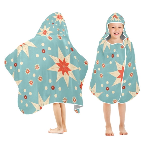 Floral Flowers Blue Kid Bath Towels Bath Beach Towel Super Soft and Absorbent for Kid Girl Boy Babie Toddler Infant