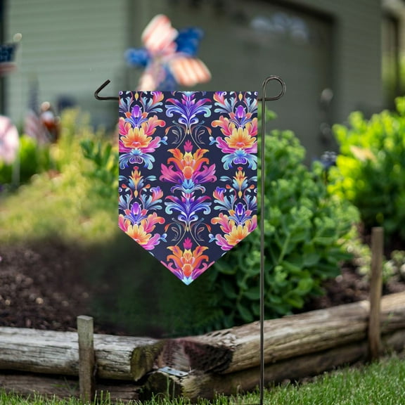 Floral Flowers Garden Flag 18" x 12.5" Double Sided Yard Lawn Outdoor Decor Small Yard Flags