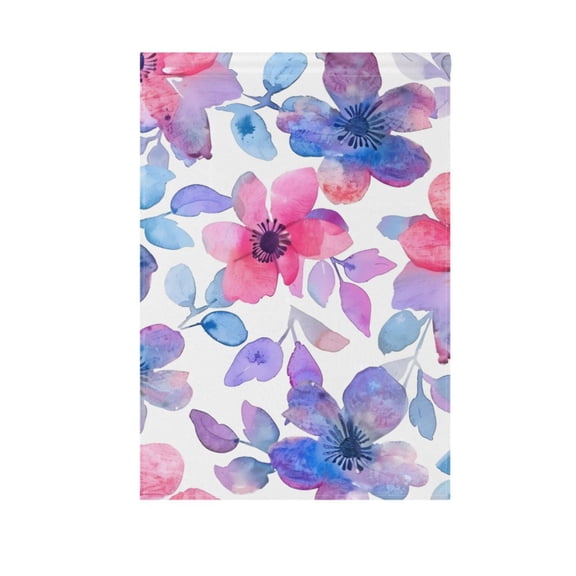 Floral Flowers with Leaves Garden Flag 28"x40" Double-Sided Yard Flags for Outside Outdoor All Seasonal Decoration