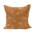 thumbnail image 1 of Floral Fluffy Throw Pillow Cushion Cover, Blooming Cherry Tree Flowers on Branches Spring Season Nature Theme Pattern, Decorative Square Pillow Case, 24" x 24", Orange White Brown, by Ambesonne, 1 of 5