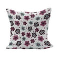 thumbnail image 1 of Floral Fluffy Throw Pillow Cushion Cover, Florets Buds Girls Pattern Summer Beauty Art Print, Decorative Square Accent Pillow Case, 16" x 16", Magenta Grey Pale Blue, by Ambesonne, 1 of 5