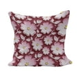 thumbnail image 1 of Floral Fluffy Throw Pillow Cushion Cover, Macro Flower Petal of Japanese Cherry Blossom Sakura Tree Spring Theme, Decorative Square Pillow Case, 28" x 28", Pale Pink Maroon Yellow, by Ambesonne, 1 of 5