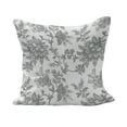 thumbnail image 1 of Floral Fluffy Throw Pillow Cushion Cover, Monochrome Petals Traditional Nature Influences Essence Art Print, Rectangle Accent Pillow Case, 26" x 16", Dimgray, by Ambesonne, 1 of 5