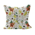 thumbnail image 1 of Floral Fluffy Throw Pillow Cushion Cover, Spring Flowers with Lemons Leaves Inspirational Illustration, Rectangle Accent Pillow Case, 26" x 16", Red Yellow Forest Green, by Ambesonne, 1 of 5