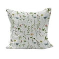 thumbnail image 1 of Floral Fluffy Throw Pillow Cushion Cover, Spring Season Themed Watercolors Painting of Herbs Flowers Botany Garden Art, Decorative Square Accent Pillow Case, 28" x 28", Multicolor, by Ambesonne, 1 of 5
