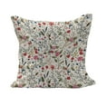 thumbnail image 1 of Floral Fluffy Throw Pillow Cushion Cover, Vibrant Colored Complex Image Birds with Roses Leaves and Polka Dots Nature Scenery, Decorative Square Pillow Case, 28" x 28", Multicolor, by Ambesonne, 1 of 5