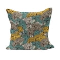 thumbnail image 1 of Floral Fluffy Throw Pillow Cushion Cover, Vintage Hand Drawn Flowers with Flourishing Carnations Environment, Rectangle Accent Pillow Case, 36" x 16", Earth Yellow Turquoise, by Ambesonne, 1 of 5