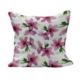 thumbnail image 1 of Floral Fluffy Throw Pillow Cushion Cover, Vivid Cherry Blossom Sakura Petals Botany Essence Watercolor Art, Decorative Square Accent Pillow Case, 36" x 36", Fuchsia Yellow, by Ambesonne, 1 of 5