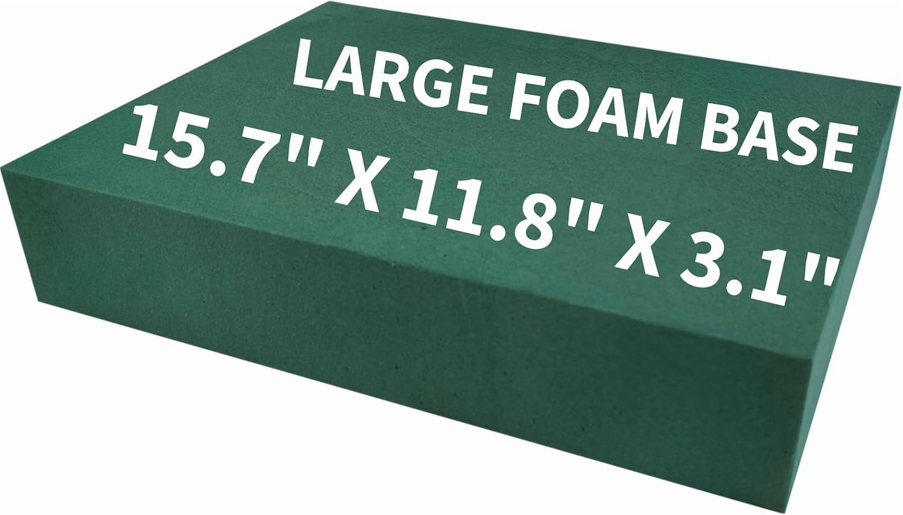 Floral Foam Base 15.7"L x 11.8"W 3.1"H, Large Block for Fresh and Artificial Flower Arrangement Supplies Arts, Crafts, Office Decor, Home Wedding Decor Party