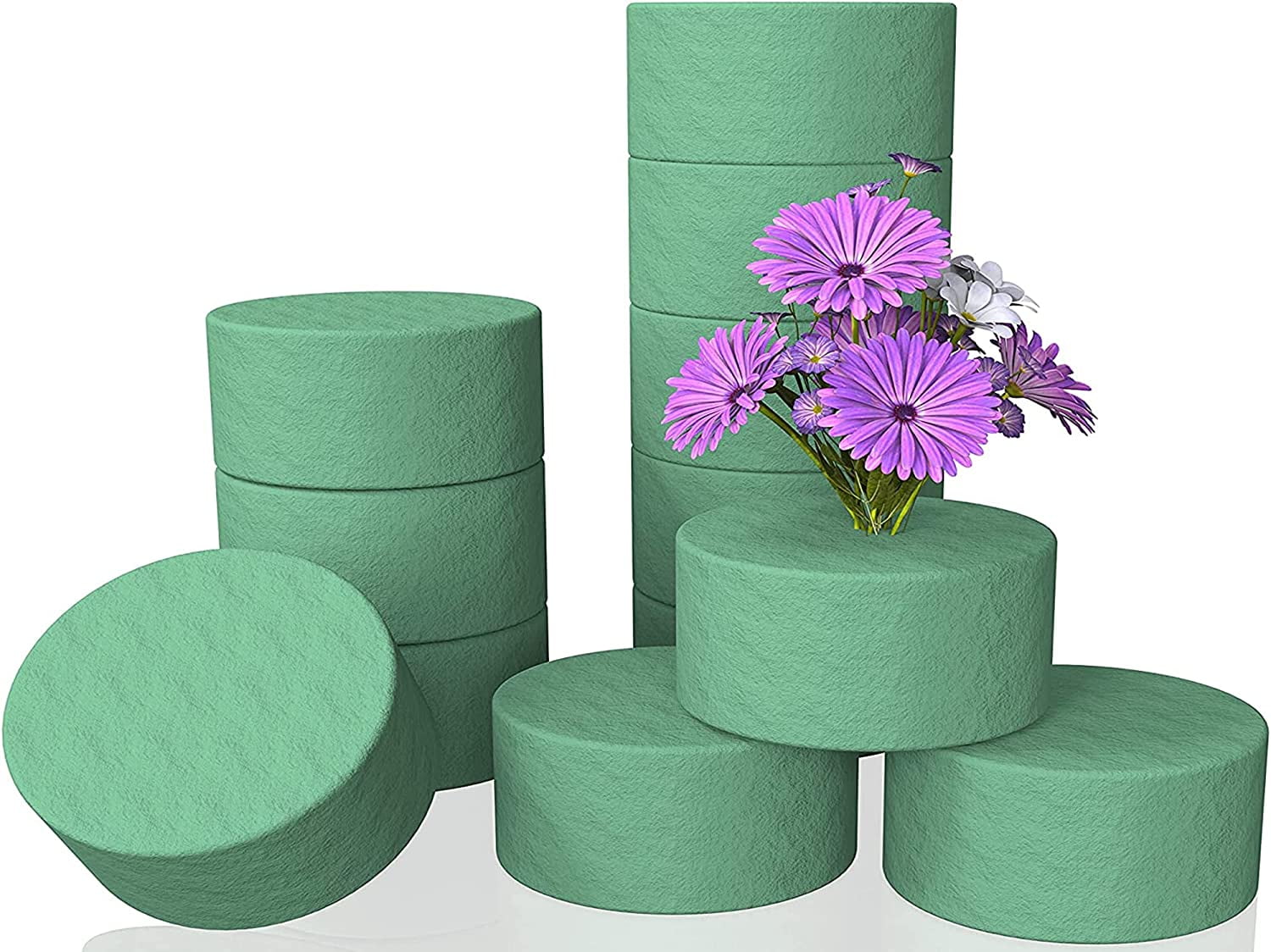 Dry Floral Foam Rounds for Artificial Flowers (5.5 x 2 in, 6 Pack) –  BrightCreationsOfficial