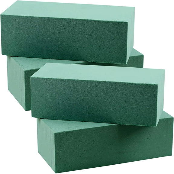 Floral Foam Blocks,4 Pcs Dry Floral Foam for Artificial Flowers Wet Floral Foam Bricks Green Florist Styrofoam Blocks for Wedding Decoration Spring Fresh Flower Arrangement and DIY Craft Supply