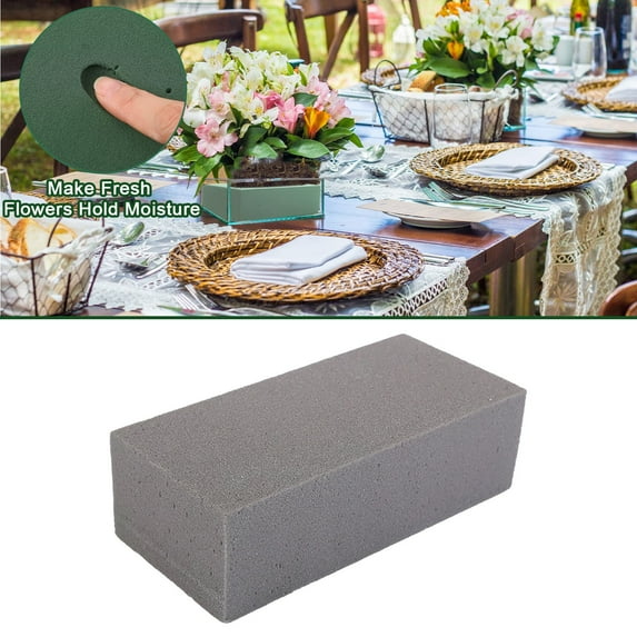 Floral Foam Blocks for Fresh & Artificial Flowers | Wet/Dry Flower Arrangement Supplies | 8.9"x3.93"x2.75" DIY Decor Kit for Weddings, Home & Crafts