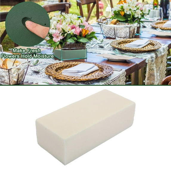 Floral Foam Blocks for Fresh & Artificial Flowers | Wet/Dry Flower Arrangement Supplies | 8.9"x3.93"x2.75" DIY Decor Kit for Weddings, Home & Crafts