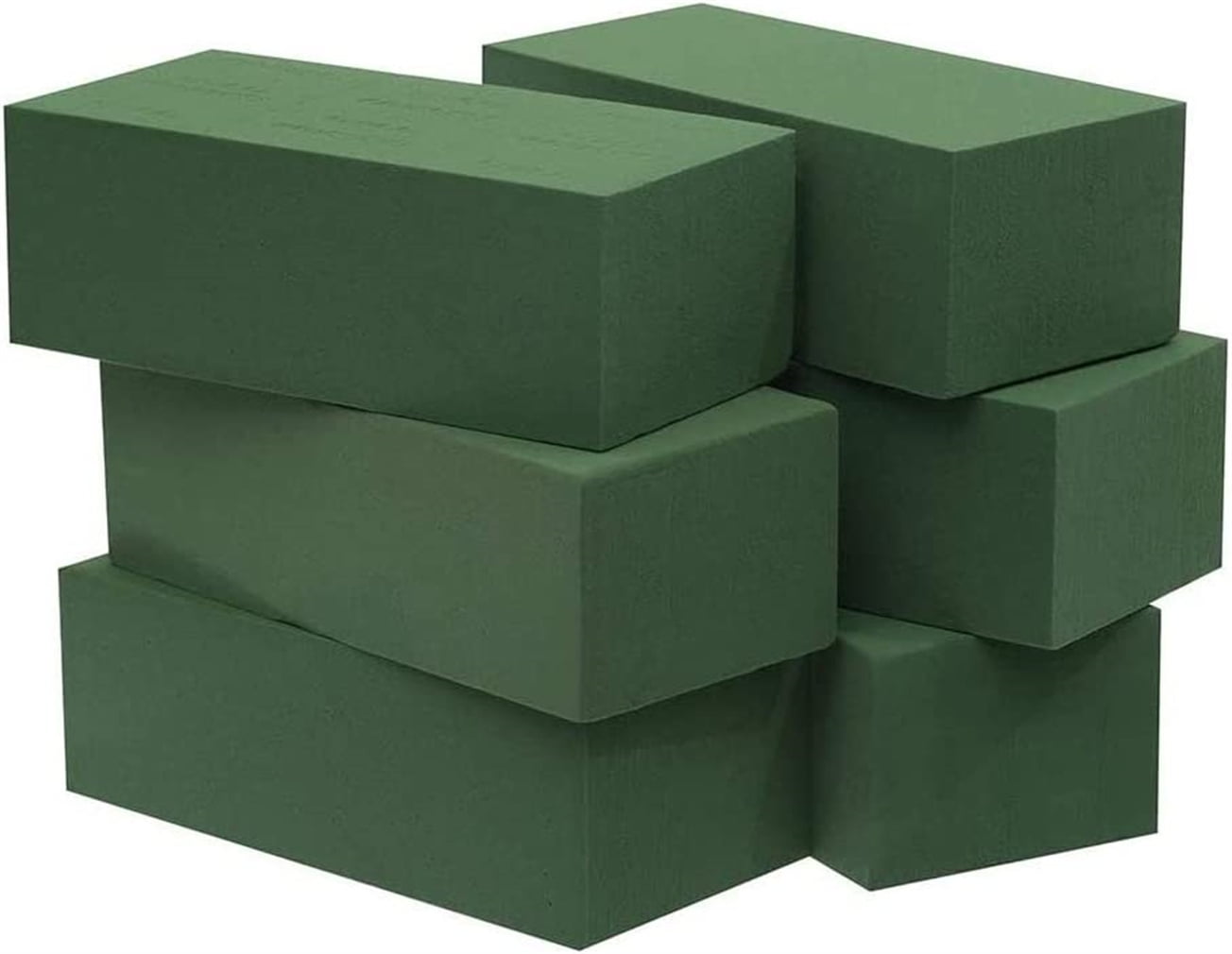 Floral Foam for Fresh and Artificial Flowers, Happon 6 Pcs Wet and Dry Floral Foam Blocks for Wedding Birthdays and Garden Decorations (Green)