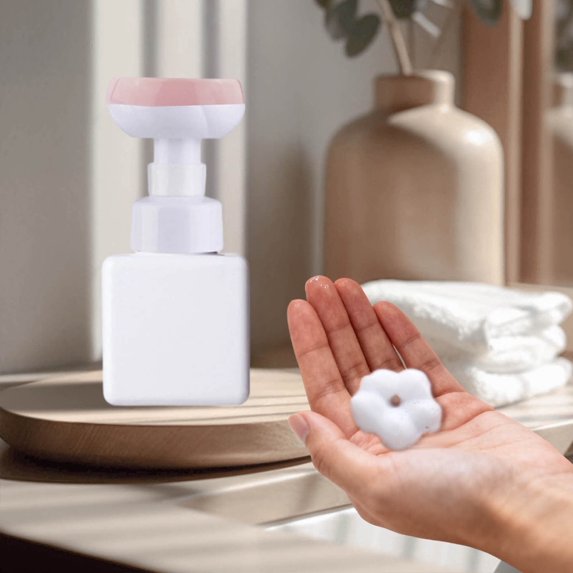 Floral Foaming Soap Dispenser Bottle for Hand Wash and Facial Cleanser Refillable Container Ideal for Kitchen and Bathroom Use