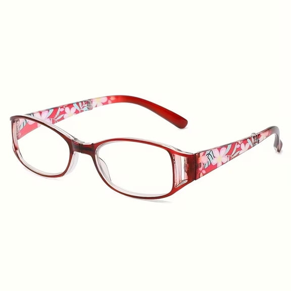 Floral Folding Reading Glasses 3 Pack Compact Portable Readers for Men Women, Blue Light Blocking, Spring Hinge Design