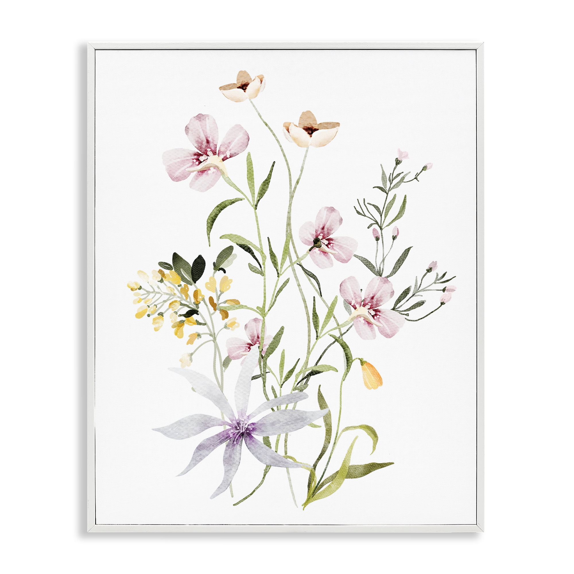 Floral Foliage Bundle White Framed Giclee Art, design by Lettered and Lined