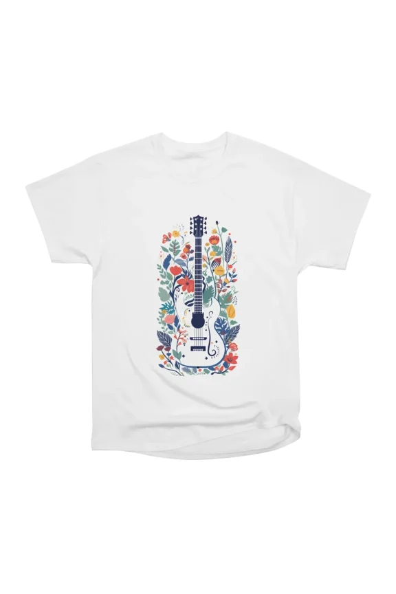 Floral Folk Strings T-Shirt Tee Gift For Him Merch For Her Apparel For Friend