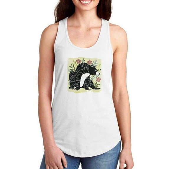 Floral Forester Iii Racerback Tank Women -Grace Popp Designs, Female x-Large