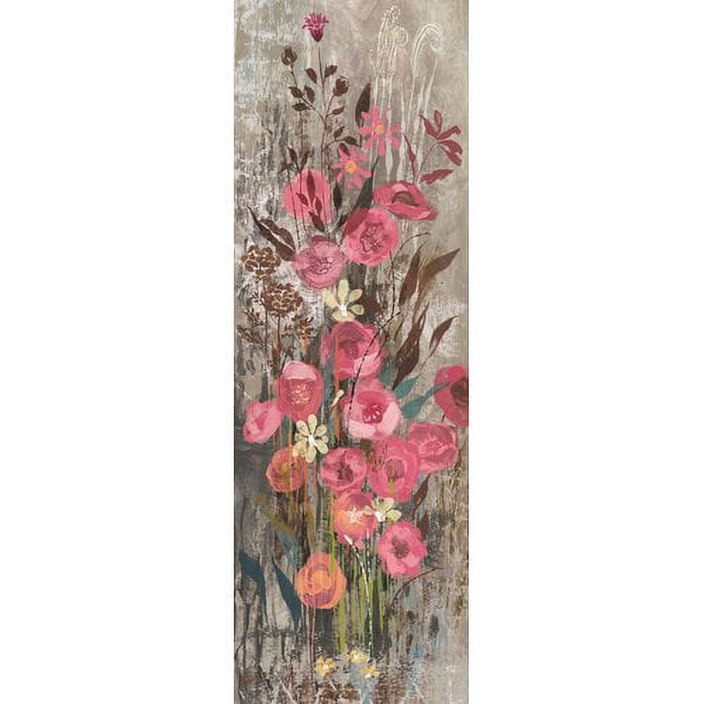 "Floral Frenzy Pink III" Painting Print on Wrapped Canvas