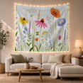 thumbnail image 1 of Floral Garden Botanical with Wildflowers Grasses Pale, Nostalgic Vintage for Botanical Art Lovers, Wall Decor, Mother'S Day Gift, Tapestry Wall Hanging for Dorm and Living Room, 1 of 7