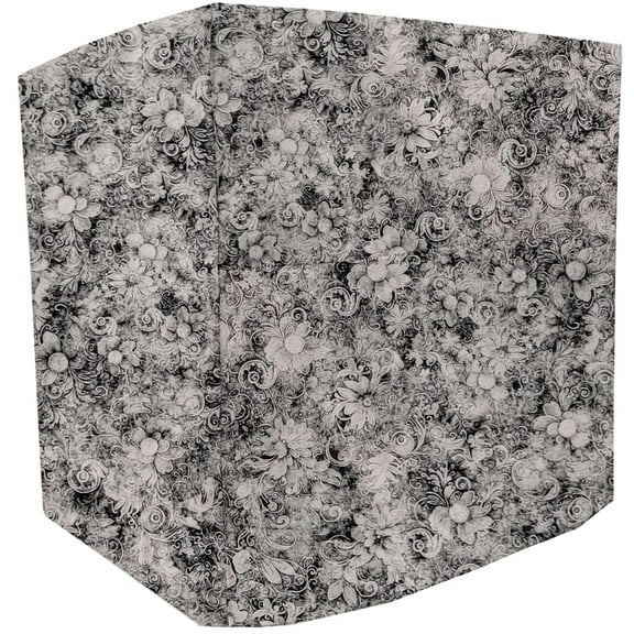 Floral Garden Bread Machine Cover by Penny's Needful Things (Silvery Gray)