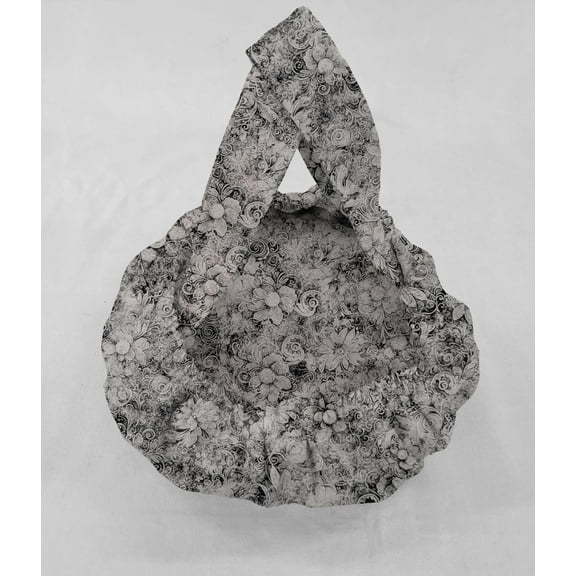 Floral Garden Casserole Baking Pan or Pie Plate Cozy and Carrier by Penny's Needful Things (Pie Plate/Small Casserole Carrier) (Silvery Gray)