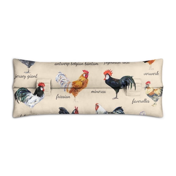 Floral Garden Chicken Farm Surgery Pillow - Soft Car Seatbelt Protector for Post-Op Recovery