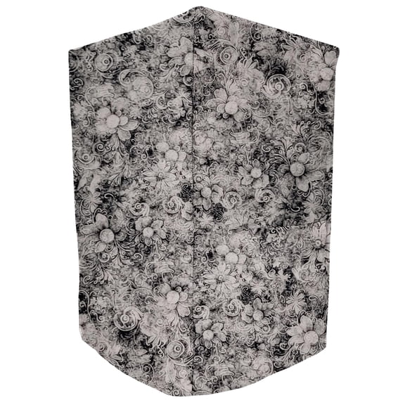 Floral Garden Coffee Maker Cover by Penny's Needful Things (Silvery Gray)